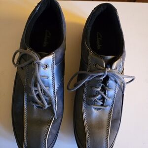 Clarks Men's Black Leather Derbys